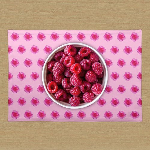Pink Carnation Flower Seamless Pattern on Cloth Placemat