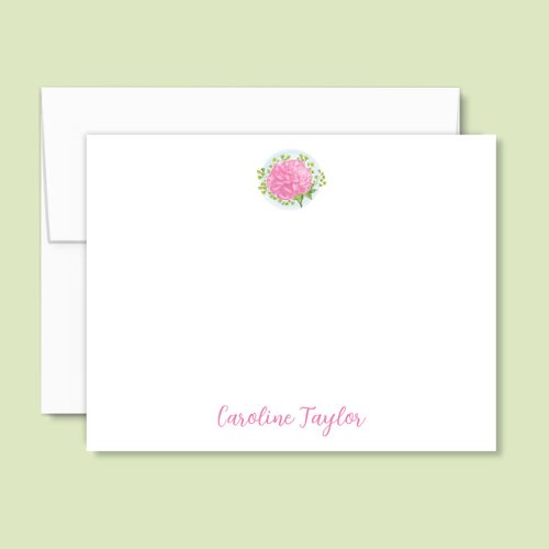 Pink Carnation January Birth Flower Stationery Note Card