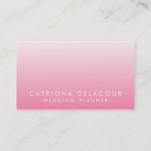 Pink Carnation Ombre Gradient Mod Business Card