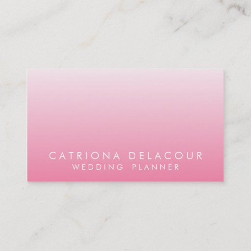 Customizable Pink Carnation Ombre Gradient Mod Business Card