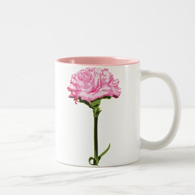 Pink Carnation Two-Tone Coffee Mug (Right)