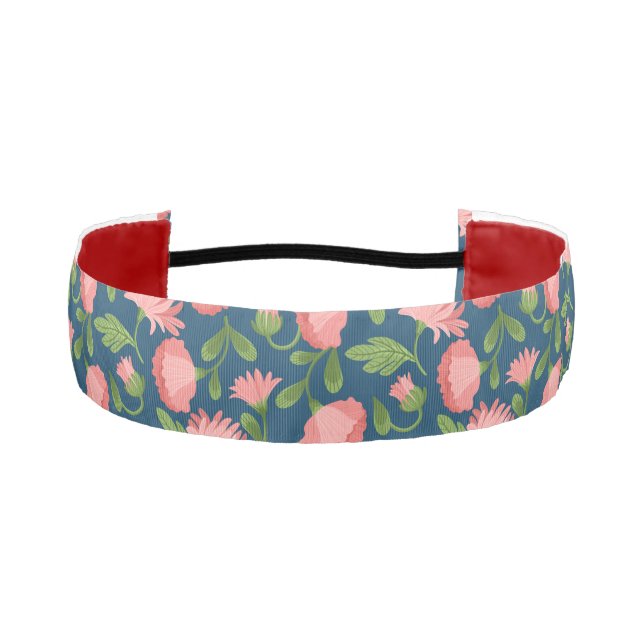 Pink Carnations Athletic Headband (Front)