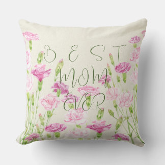 pink carnations pattern Mother's Day pillow 2