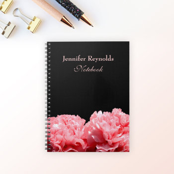 Pink Carnations Personal Notebook by floraluniverses at Zazzle