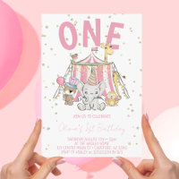 Pink Carnival Circus Kid's 1st Birthday
