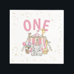 Pink Carnival Circus Kid's 1st Birthday Napkins<br><div class="desc">Create your own first birthday party paper napkins! Personalize this design with your own text. You can further customize this design by selecting the "Edit Details" link if desired.</div>