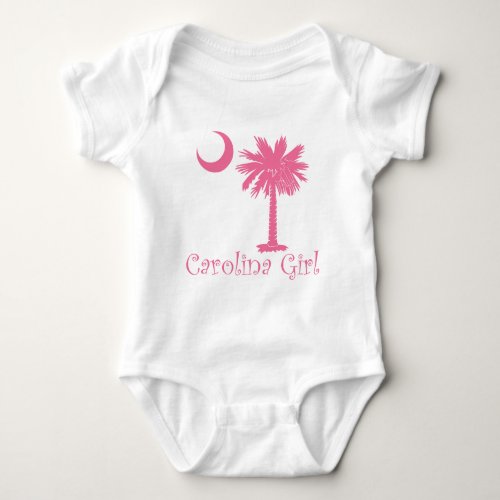 Pink Carolina Girl Palmetto Baby Bodysuit