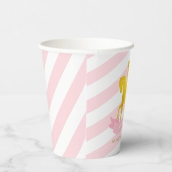 Pink Carousel Horse Birthday Party Paper Cup | Zazzle