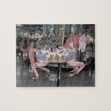 Pink carousel horse jigsaw puzzle