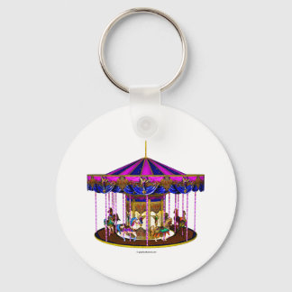 Pink Carousel Keychain