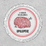 Pink Cartoon Brain Epilepsy Awareness Patch