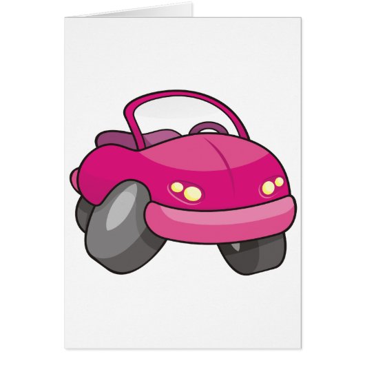 Pink Cartoon Car Cards (Front)