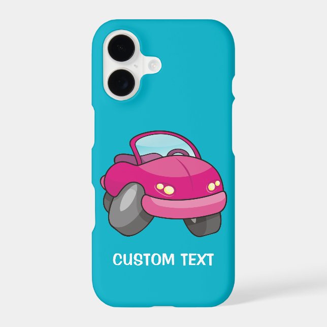 Pink Cartoon Car Case-Mate iPhone Case (Back)