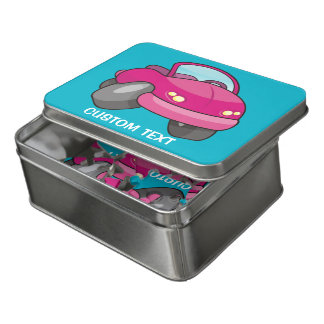 Pink Cartoon Car Jigsaw Puzzle