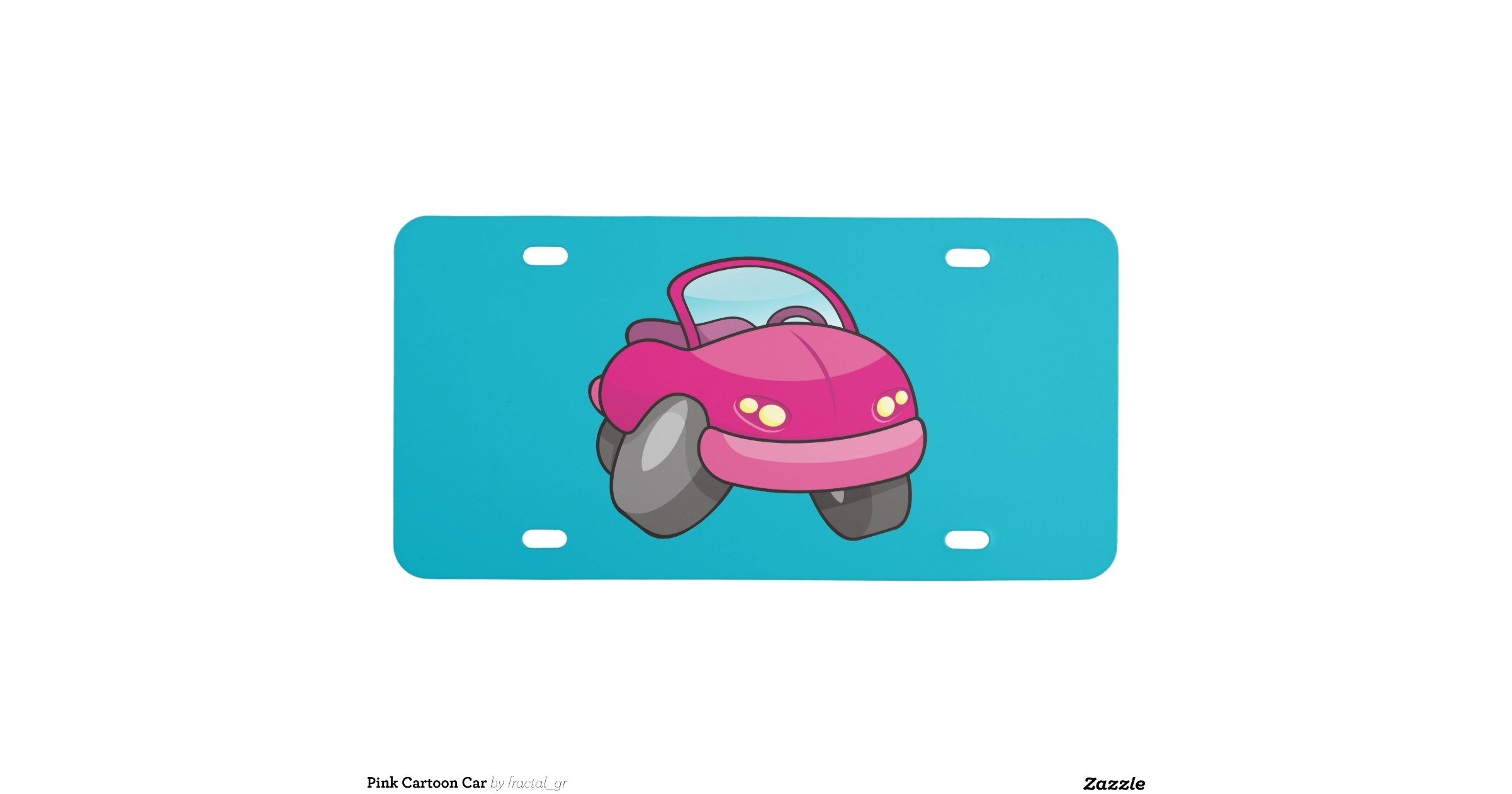 pink_cartoon_car_license_plate-raef9fbc3a5ca421794114f6dbf42a805_zxyi5 ...