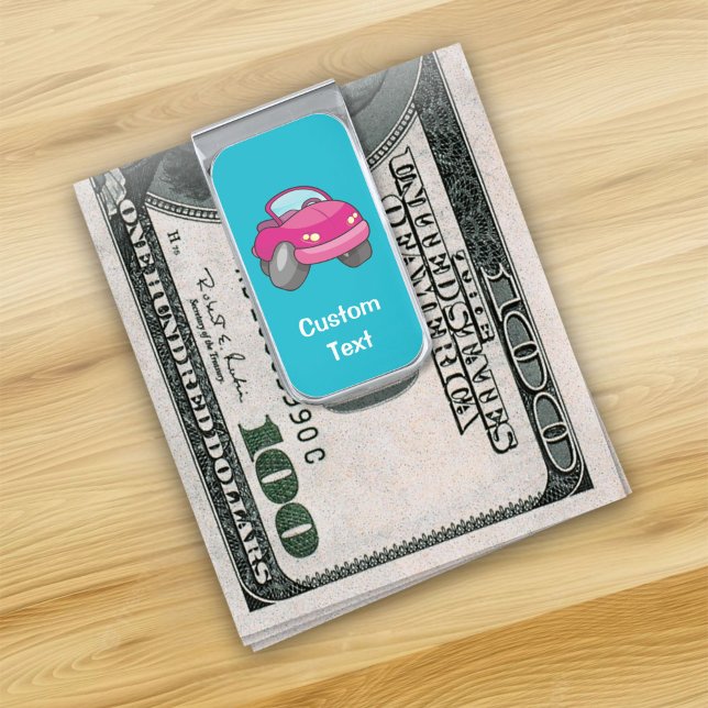 Pink Cartoon Car Money Clip (Creator Uploaded)