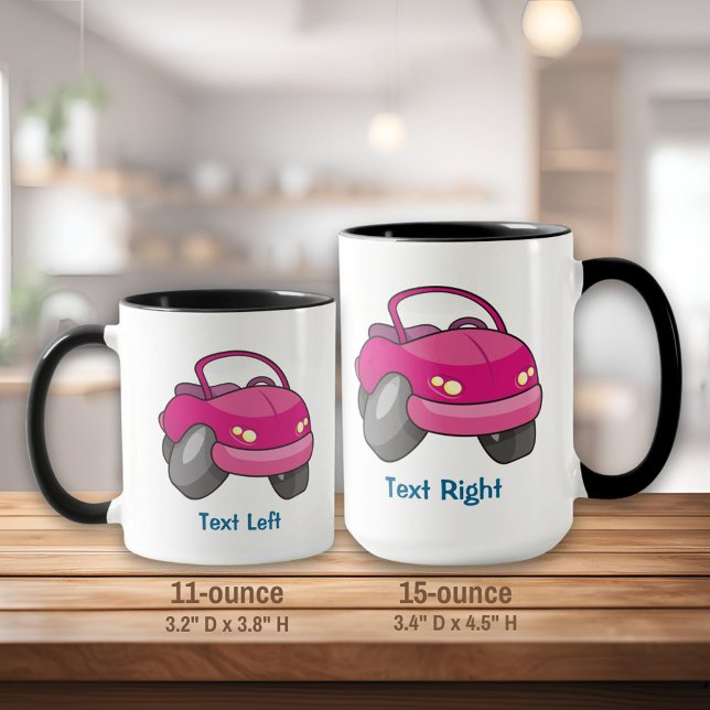 Pink Cartoon Car Mug (Creator Uploaded)