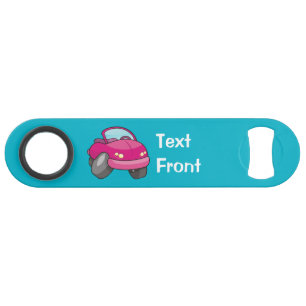Pink Cartoon Car Speed Bottle Opener