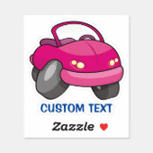 Pink Cartoon Car Sticker (Sheet)