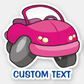 Pink Cartoon Car Sticker (Front)