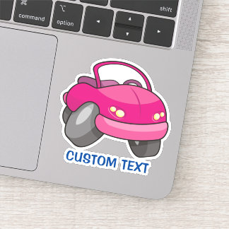 Pink Cartoon Car Sticker