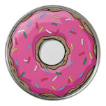 Pink Cartoon Donut With Sprinkles Golf Ball Marker at Zazzle
