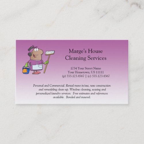 Pink Cartoon Maid House Cleaning Customer Loyalty