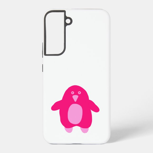 Pink Cartoon Penguin  Samsung Galaxy Case (Back)
