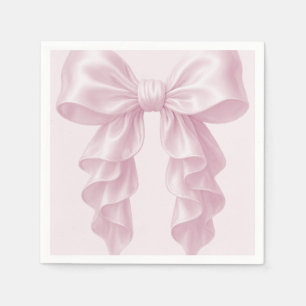 Pink Cascade Ruffle Bow Classy Posh Napkins