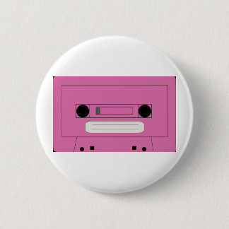 Pink casette badge button