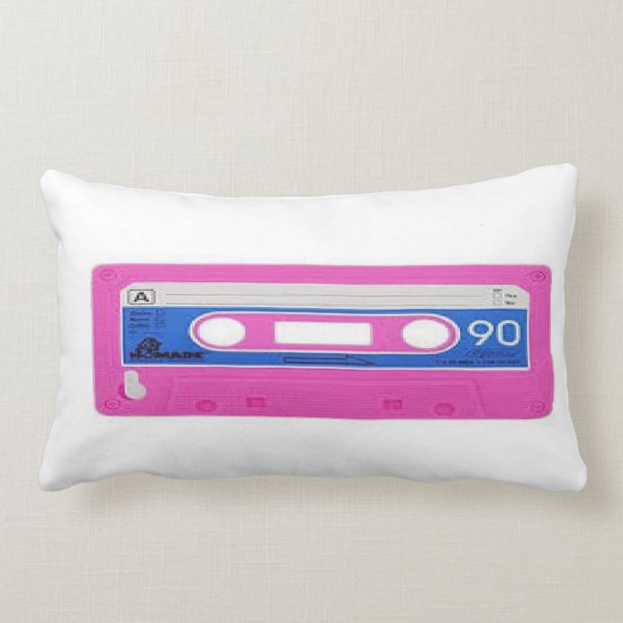 pink casette tape pillows