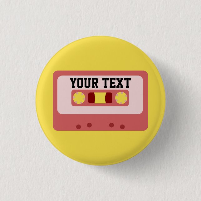 Pink Cassette Button (Front)
