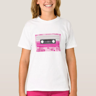 Pink Cassette Tape with Pink Splashes T-Shirt