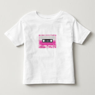 Pink Cassette Tape with Pink Splashes Toddler T-shirt