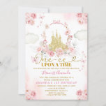 Pink Castle Princess One-ce Upon A Time Birthday Invitation