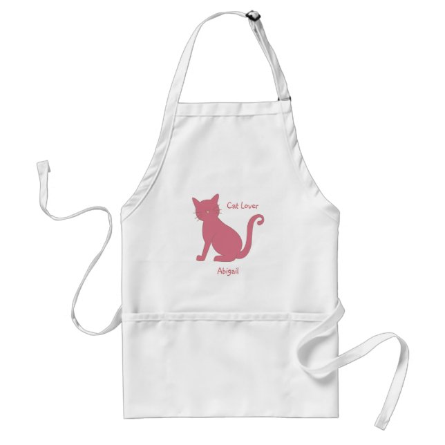 Pink Cat Adult Apron (Front)