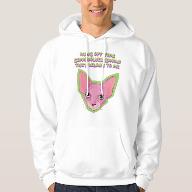 Pink Cat Attitude  Hoodie (Front)