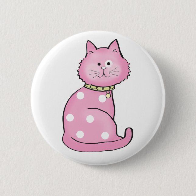 pink cat button (Front)