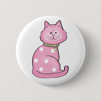 pink cat button