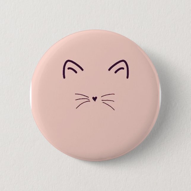 Pink Cat ~ Button (Front)