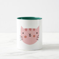 Pink Cat Cute Funny  Mug