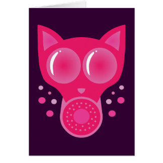 Pink Cat Gas Mask Cards