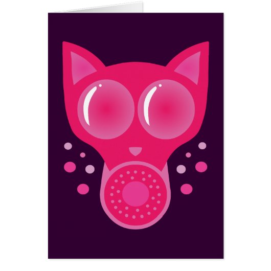 Pink Cat Gas Mask Cards (Front)
