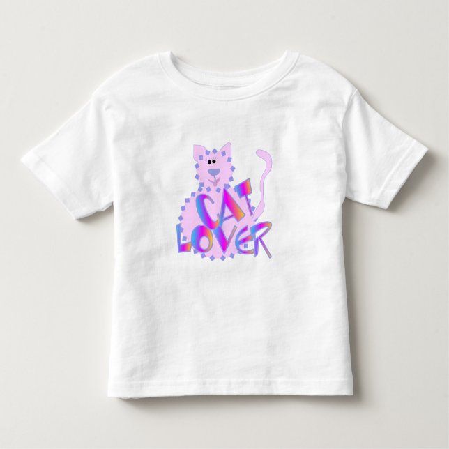 Pink Cat Lover Toddler T-shirt (Front)