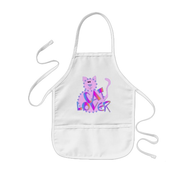 Pink Cat Lover Tshirts and Gifts Kids' Apron (Front)