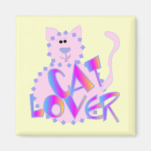 Pink Cat Lover Tshirts and Gifts Magnet