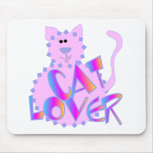 Pink Cat Lover Tshirts and Gifts Mouse Pad