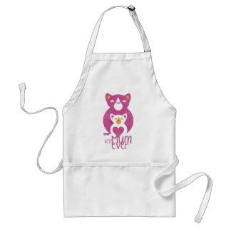 Pink cat mom adult apron