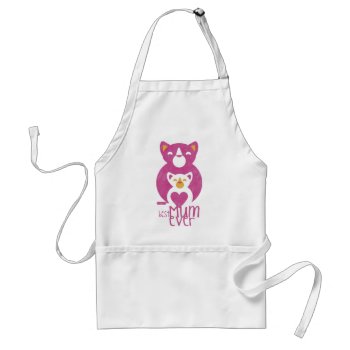 Pink Cat Mom Adult Apron by daltrOndeLightSide at Zazzle