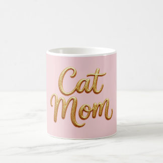 Pink Cat Mom Mug. Coffee Mug